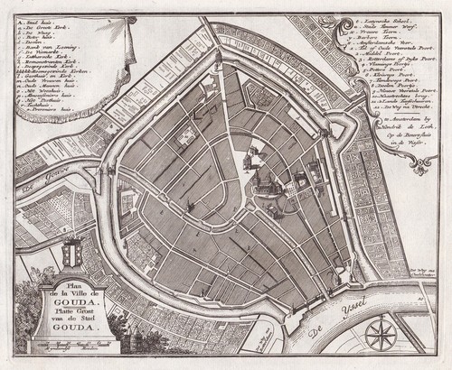 Gouda city plan - , holland