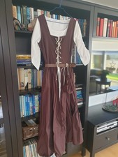 Kostüm Damen Freifrau Magd Bäuerin Mittelalter Kleid Gewand Karneval Gr 38