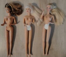 3 x Barbie Puppe – Mattel Inc. 1966 CHINA brunette/blond - wie abgebildet