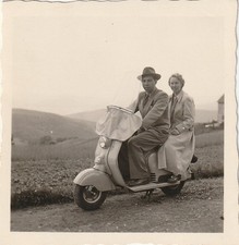 Vintage Foto Paar auf NSU