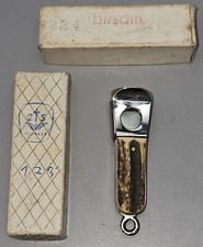 CTS Solingen Vintage Cigar Cutter Stag Zigarrenschneider 1960s Hirschhorn in OVP