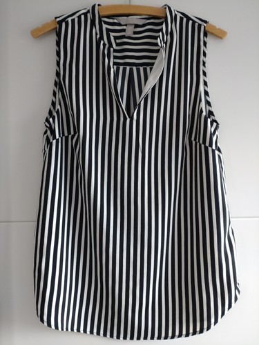 Bluse schwarz weiß gestreift - weiß,