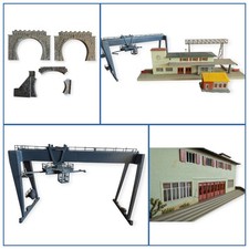 Faller/Kibri H0 Konvolut / Bahnhof, Güterkran, Tunnelbau Epoche III/IV / 60-70er