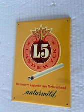 Motiv Schild, Türschild,  LANDEWYCK, L 5 Zigarette, um 1950, Z 0-1