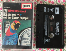 Die drei ??? – Hörspielkassette 1 Super-Papagei Europa Ariola -schwarze MC