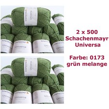 2 x 500g Schachenmayr Universa - mit weicher Merinowolle Fb173 grün me (39,95/kg