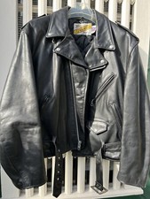 WOW! ORIGINAL SCHOTT BIKER - LEDERJACKE TERMINATOR STYLE Unikat Größe XL SCHWARZ