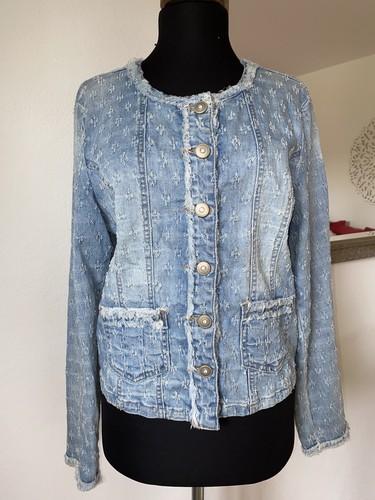 Cream jeansjacke strass - jeansjacke,