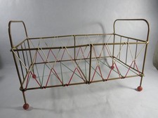 antikes Puppenbett Größe: ca. 36 x 19 x 22 cm (LBH) Metall