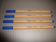 4 x STABILO Stifte blau 88 /