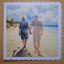 3D-Grusskarte *Frau vermisst Mann -  Schutzengel° Trauer Trauerkarte Handarbeit