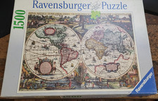 RAVENBURGER 162116: Verbiest: Historische Weltkarte, 1636 [1.500-Teile-Puzzle].