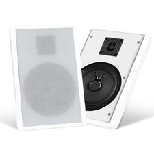 B-WARE Paar Hifi Stereo Wandlautsprecher Boxen Flatpanel Flachlautsprecher 160W