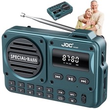 Bluetooth FM Radio Digital Lautsprecher Tragbar Wiederaufladbar Akku Empfänger