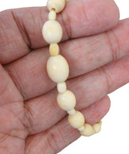 Vintage Afrika, antik  Perlen/ Horn , Armband,  20 cm, Silber ( US-27* )