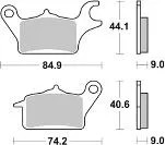 Bremsbelag vorne links BRAKING 989SM1 für Yamaha MW 125 A Tricity ABS 2018-2019