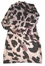 Neu Tolles Minikleid Stiefelkleid Stretch  Stehkragen Leo Muster Gr.M/L