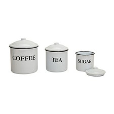 Blechdose 3 er Set Nostalgie Dose Retro Vintage Kaffeedose Blechdosen Shabby