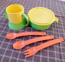 Tupperware Kleinkinder-/Baby-Besteck + Babyfüttertasse + Trinklerntasse/-becher