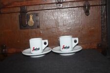 2 Segafredo Zanetti Espresso Tassen Untertassen Tassen Weiß dickwandig
