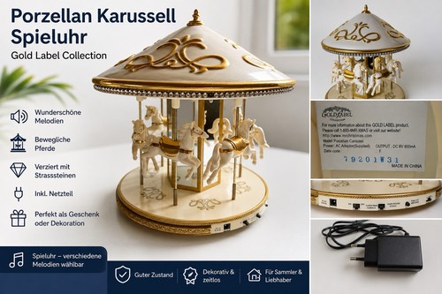 Porzellan karussell pferde - porzellan,