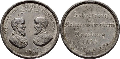 Sachsen medaille 1855 34mm - sachsen, 34mm/