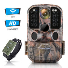 Wildkamera 24MP 1296P mit App Handyübertragung WLAN PIR Jagdkamera Nachtsicht