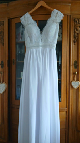 Brautkleid weiß linie - brautkleid, a-linie