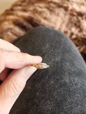 10K Gelbgold Ring mit rosa