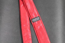 Leder Krawatte/Tie Nappaleder gemustert limitiert ca, 146 cm Lang in Rot