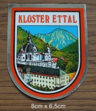 Sticker Aufkleber Souvenir Kloster Ettal Benediktinerabtei Bayern 80er Jahre