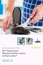 TUPPERWARE Messer Maus Messermaus Schleifer D109 Schärfmaus Wellenschliff Tupper