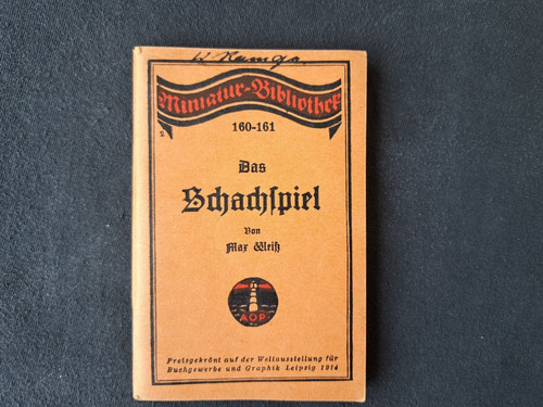 Schachbuch von 1914 max - von, 1914,