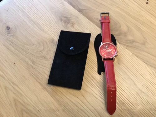 Damenarmbanduhr rot neu genua - damenarmbanduhr,