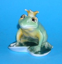 9942049-dds Porzellan Figur Froschkönig gelbe Krone Wagner & Apel Frosch 9x9cm