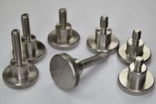 GERÄNDELTE DAUMENSCHRAUBEN EDELSTAHL HANDGRIFF KNOPFBOLZEN M5 HOHER TYP SILBER