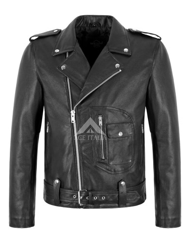 Herren biker lederjacke brando - herren,
