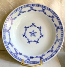 1 Porzellan-Teller-Kahla Kobalt Unterglasur Suppenteller