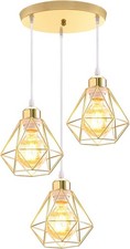 Retro Hängelampe Eisen Gold