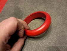 Modeschmuck Blass-Roter Armreif Aus Holz 