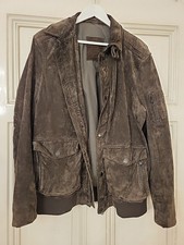 Echtwildlederjacke Herren Braun XXL Wie Neu MANGO
