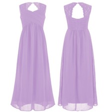 Mädchen Kleid Chiffon Spitze