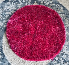 Schöne Badematte EUROTRADE Teppich Pink rund 70 cm Mikrofaser Neu!
