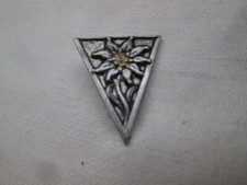 Abzeichen Nadel - Truppenkennzeichen - Edelweiß - 1. Gebirgsdivision - 1938er J.
