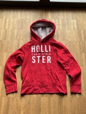 Hollister Hoodie Sweatjacke Rot Größe M mit Kapuze