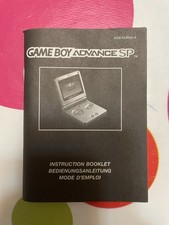 Nintendo Gameboy Advance SP Bedienungsanleitung Anleitung Handbuch Top Zustand