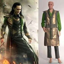 SALE Thor Loki Laufeyson Mantel Outfit Cosplay Kostüm Karneval Uniform S-3XL
