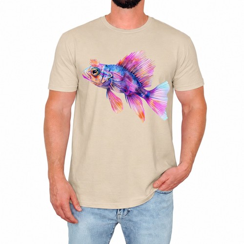 Bunte fische herren shirt - fische, t-shirt