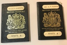 2 x Vintage British Passports