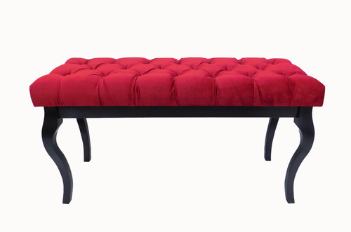 Polsterhocker schwarz massiv - polsterhocker,